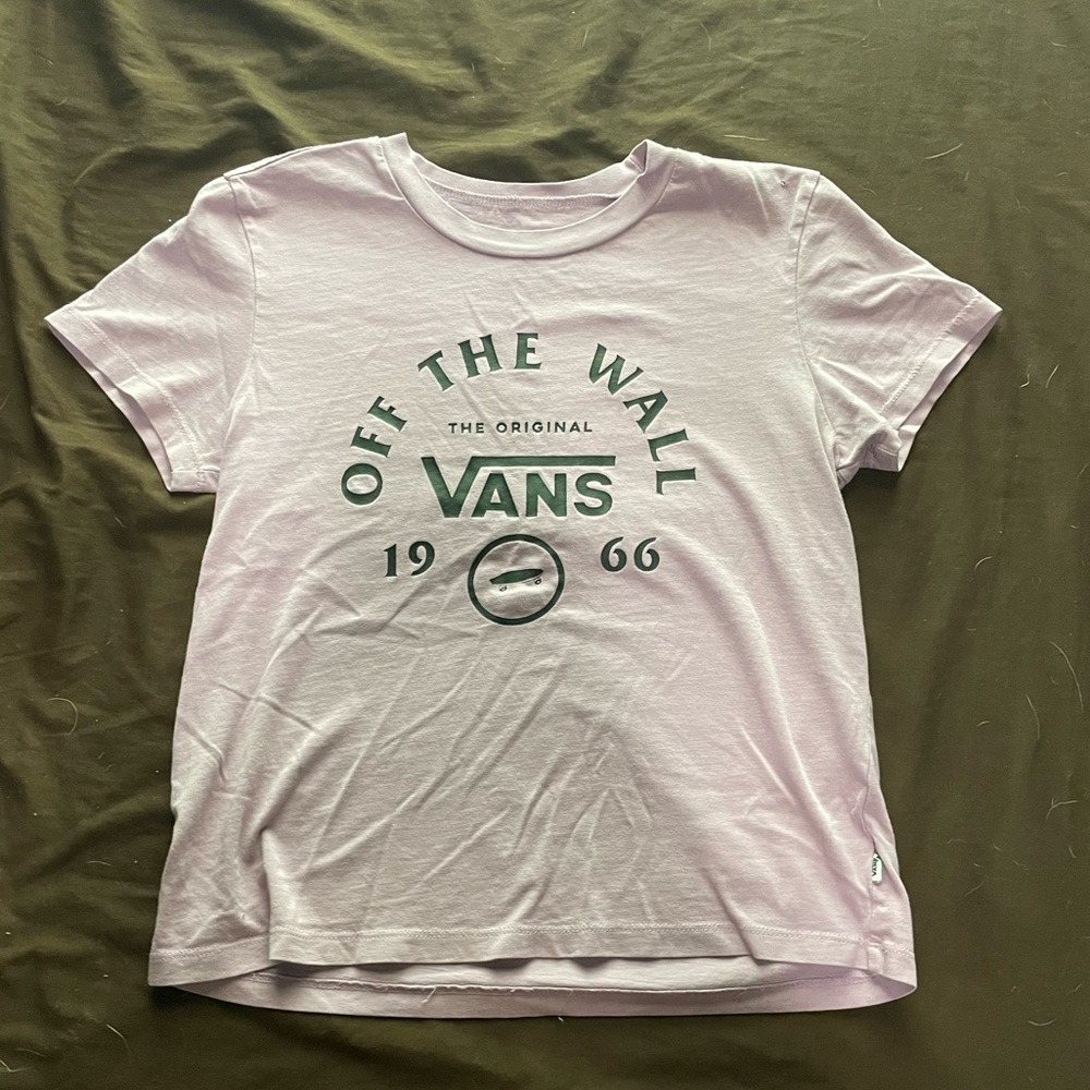 Small purple Vans crop top